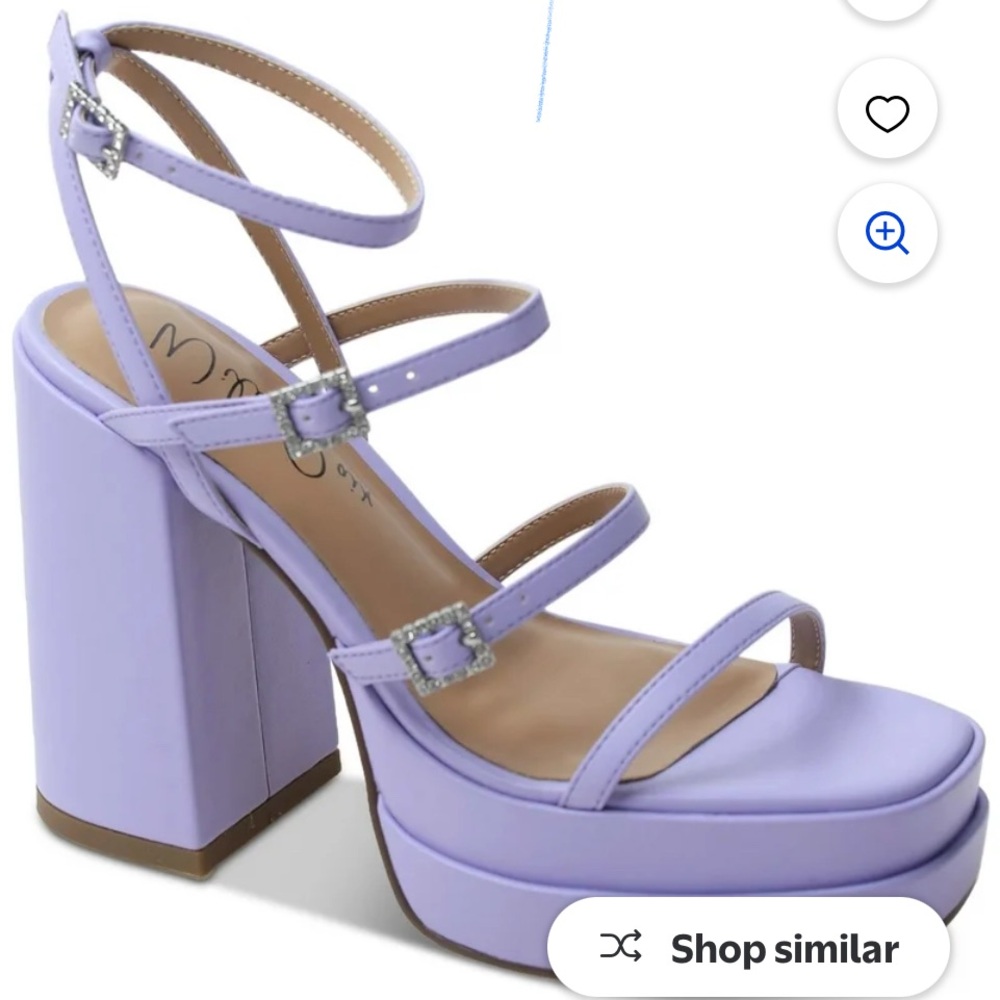 NEW Wild Pair Lavender Strappy Platform Sandals Size 7.5M